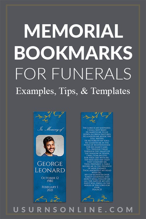 Memorial Bookmarks for Funerals