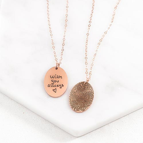 Finger Print Memorial Necklaces