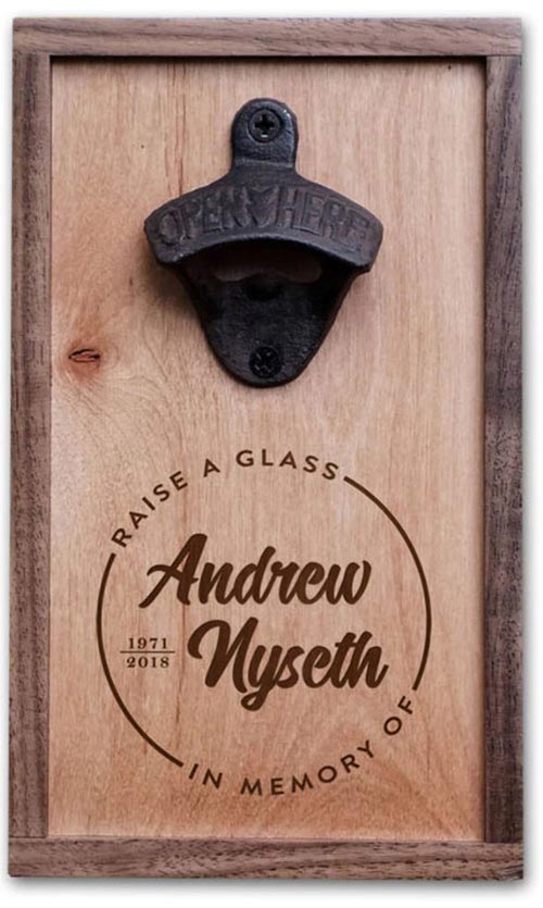 In Memory of... Wooden Bottle Opener