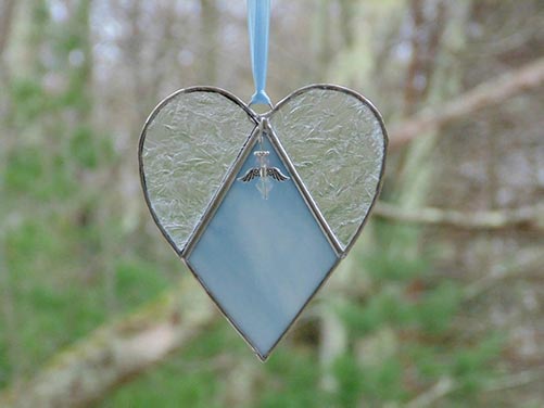 Personalized Stain Glass Hearts