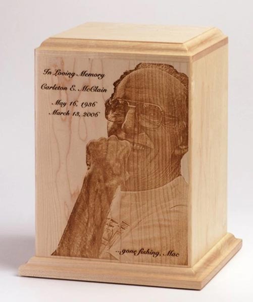 Engraved Wooden Urns