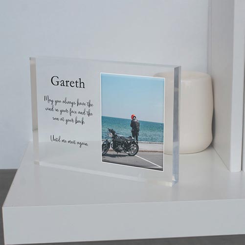 Glass Memorial Biker Frame