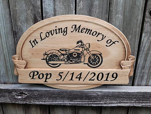 In Loving Memory of... Motorcycle Plaque