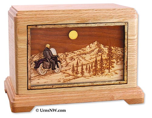 Motorcycle Riding Home Urn