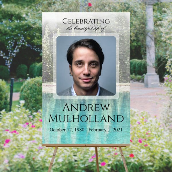 Celebrating the Beautiful Life of- Funeral Welcome Sign Template