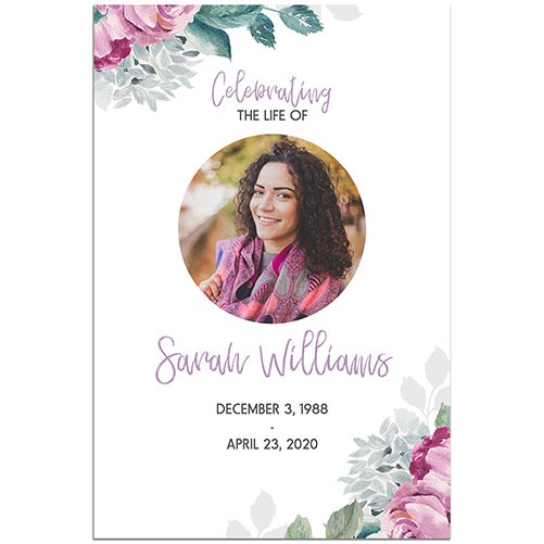 Floral Funeral Welcome Sign Templates for Print