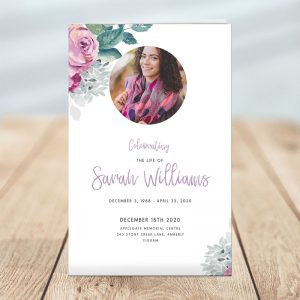 Funeral Program Template: Flora