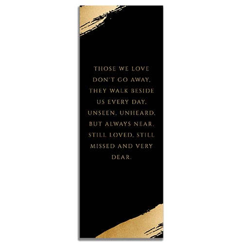 Back Side of the Hexagon Funeral Memorial Bookmark