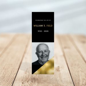 Modern Minimal Funeral Bookmark