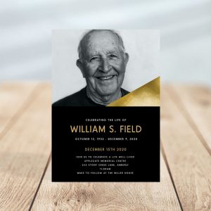 Modern Minimal Funeral Invitation