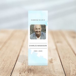 Skye Funeral Memorial Bookmark Template