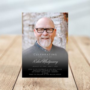 Funeral Invitation Template: Photo Portrait