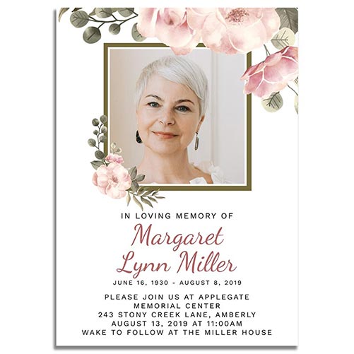 Funeral Invitation Template: Serenity