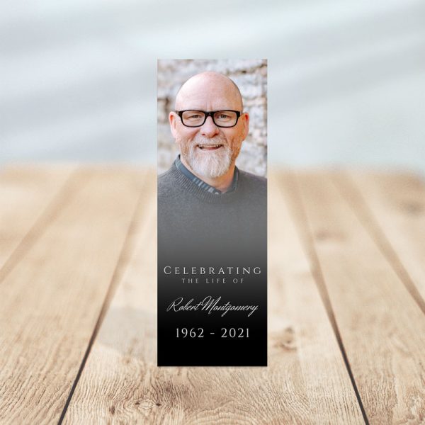 Customizable Memorial Bookmark Template: Photo Portrait