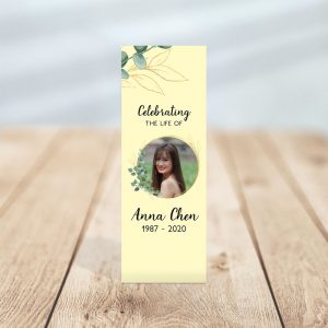 Soft Light Memorial Bookmark Templates