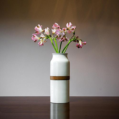 White Flower Vase Urn