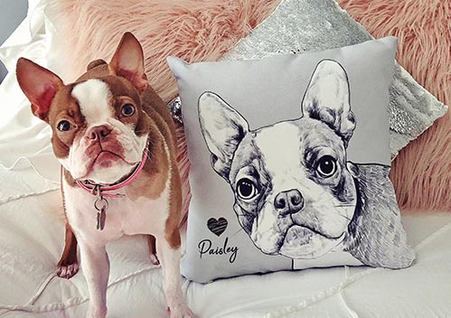 Custom Pet Pillow Portrait