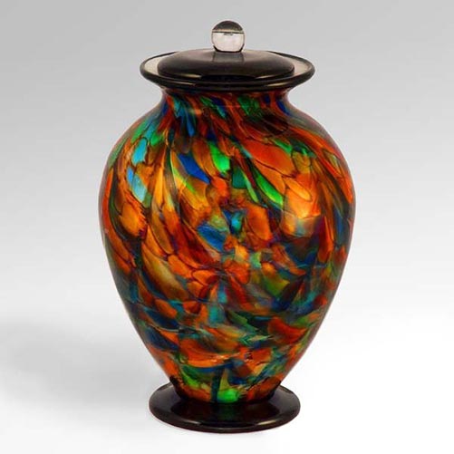 Pet Glass Urn - Rainbow Art