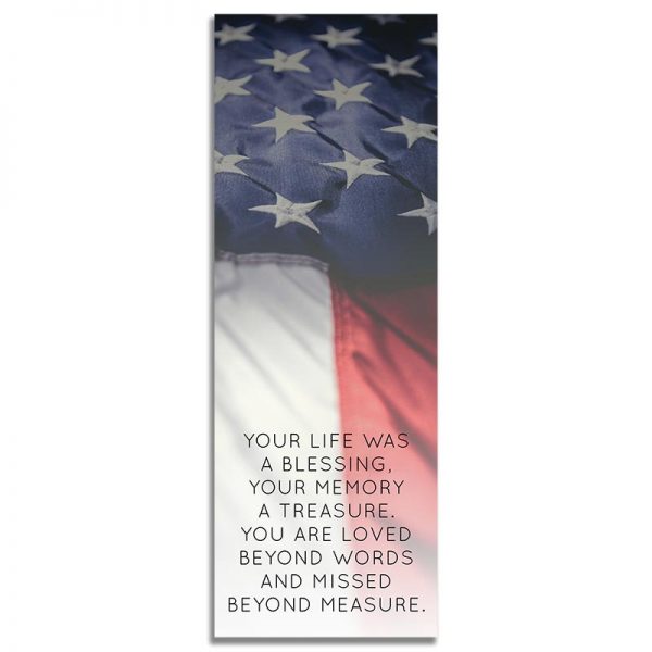 Military Funeral Bookmark Template – Back