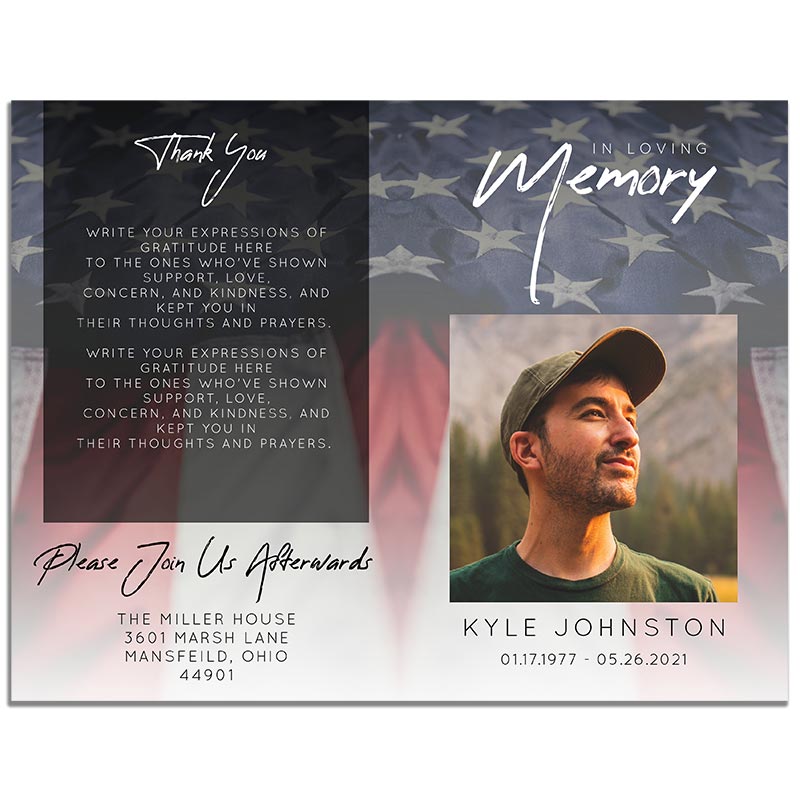 Military Funeral Program Template Urns Online