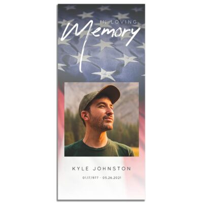 Military Simple One Page Funeral Program – Front
