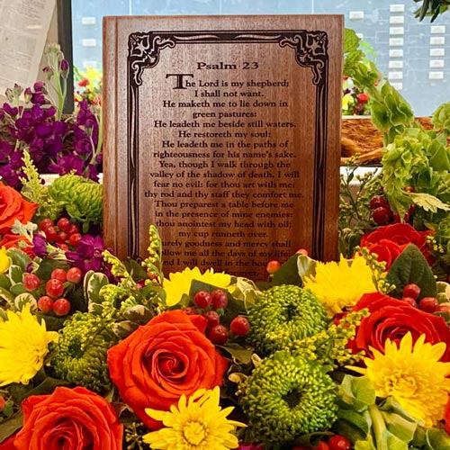 Urn Display with Flowers