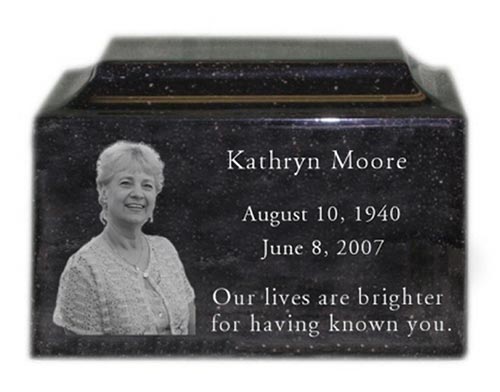 Engraved Photo Urn