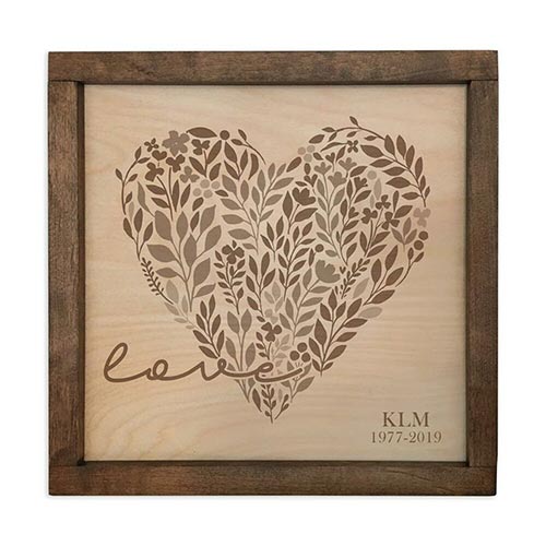 Memorial Plaque Urns: Love Heart