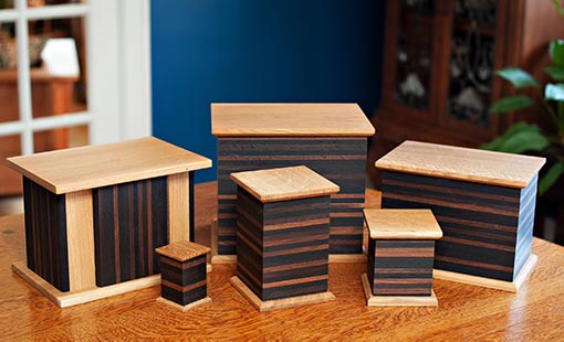 Modern Urns: Wooden Box Urn