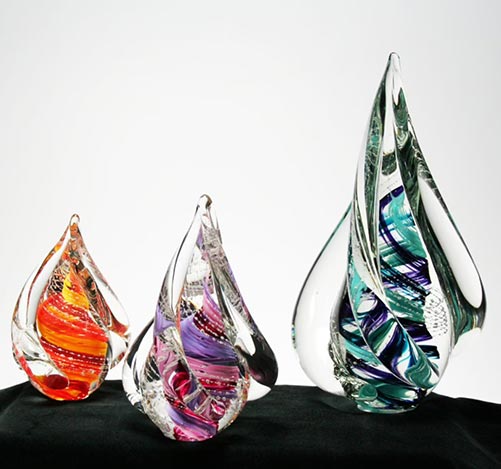 Glass Spiral Frame Keepsake Urn