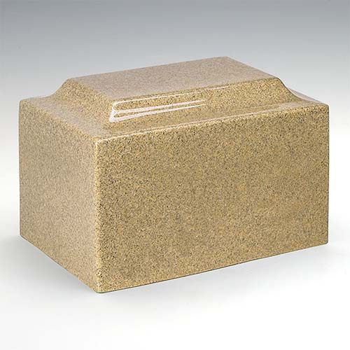 Cultured Marble Urn: Golden Sand