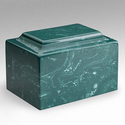 Cultured Marble Urn: Jade