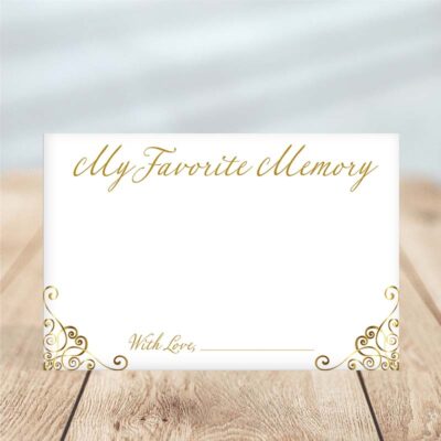 Elegant Gold Frame – Share a Memory Card Template
