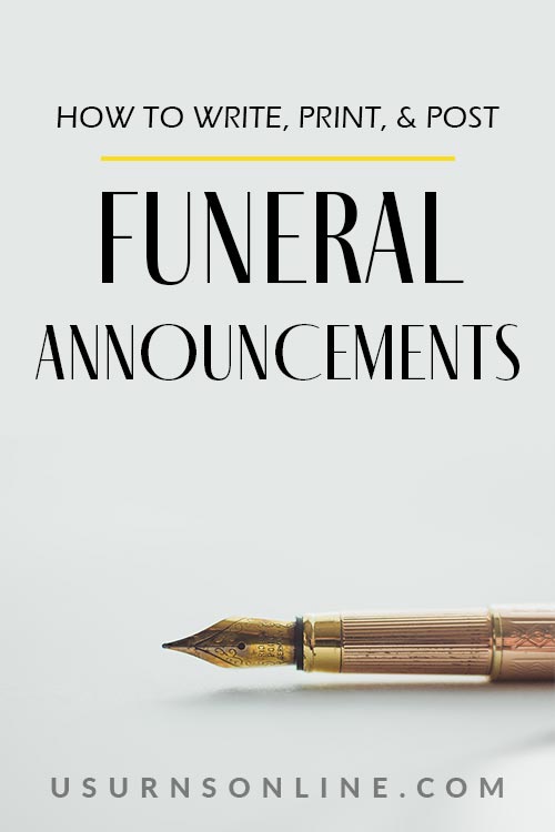 How to Write a Funeral Announcement