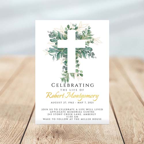 Life Celebration - Customizable Funeral Invite