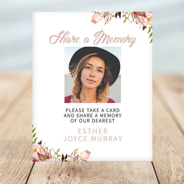 Gentle Florals Life Celebration – Share a Memory Instructions Template