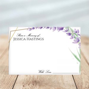 Lavender Frame – Share a Memory Card Template