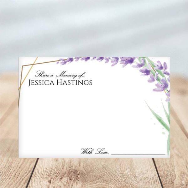 Lavender Frame – Share a Memory Card Template