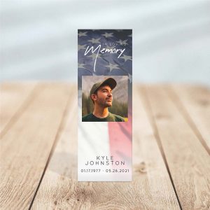 Military Funeral Bookmark Template – Front