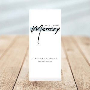 Minimalistic Blue One Page Funeral Program Template