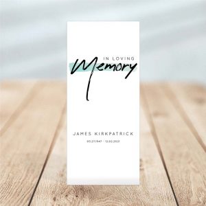 Minimalistic Green One Page Funeral Program Template