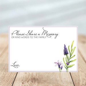 Peaceful Violet – Share a Memory Card Template