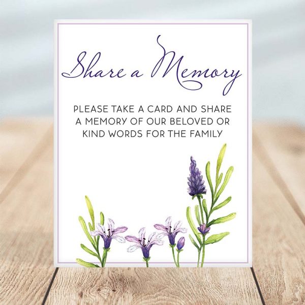 Peaceful Violet – Share a Memory Instructions Template