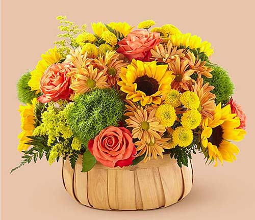 Harvest Sunflower Basket