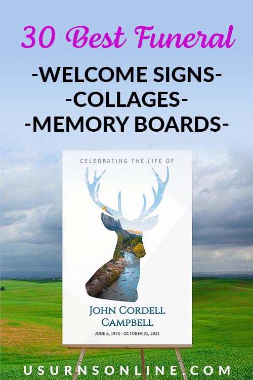 Best Funeral Welcome Signs - Pin It Image