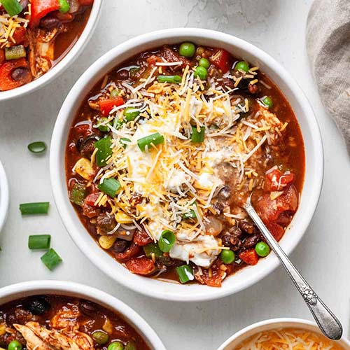 Healthy Crockpot Chicken Chili