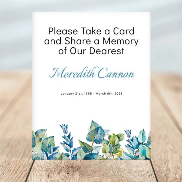 Idyllic Leaves - "Share a Memory" Instructions Template