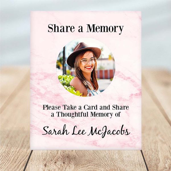 Share a Memory - Lovely Rose Marble Share a Memory Instructions Template