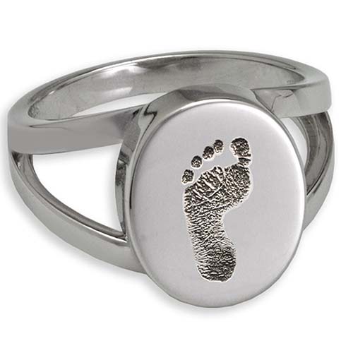 Footprint Memorial Ring