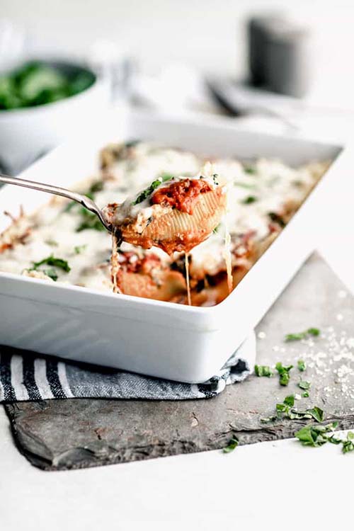 Stuffed Shells with Spinach